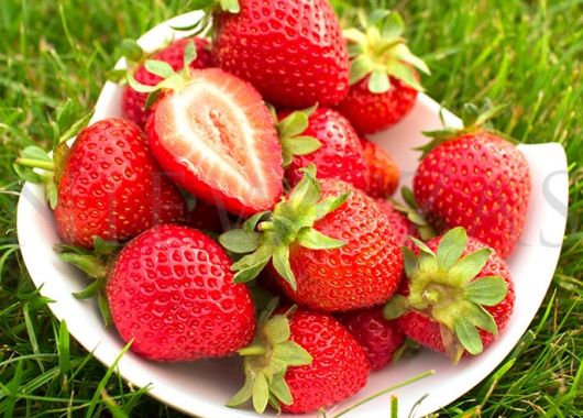 Cut fruit of the San Andreas variety